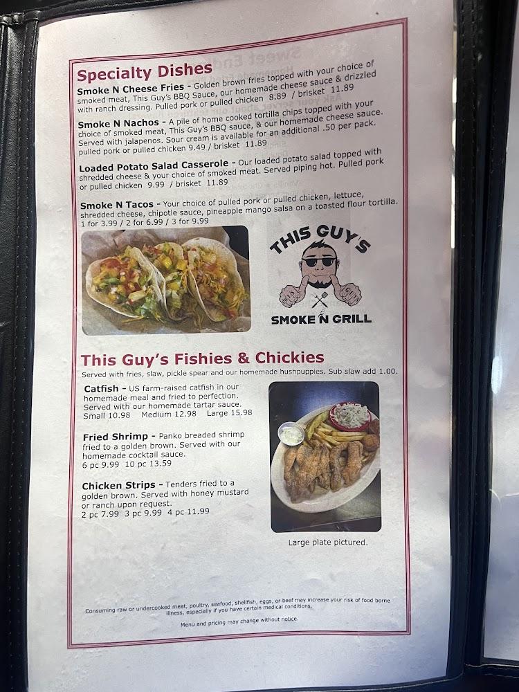 This Guy's Smoke N Grill Menu image 2