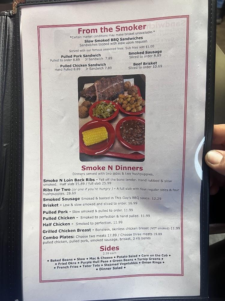 This Guy's Smoke N Grill Menu image 4